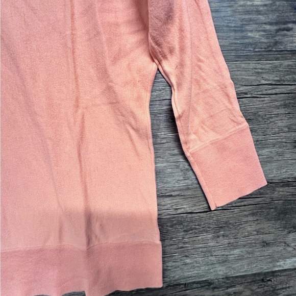 Talbots Peach Coral 100% Pima Cotton V-Neck Sweater - Picture 5 of 7